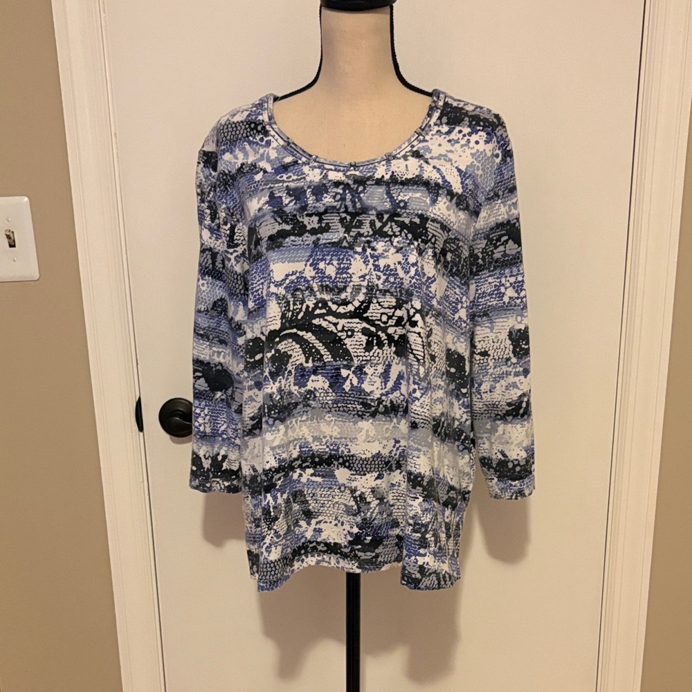 Alfred Dunner Women's Patterned Top- Size 1x